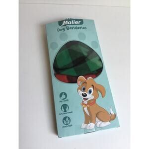 Dog Bandana New 2 Pack Buffalo Plaid Pet Scarf Triangle Bibs Kerchief Set